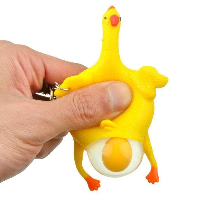 Rubber Chicken Keyrings - Bulk Box